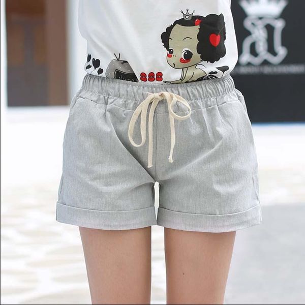 women's shorts summer style women candy color elastic with belt short, White;black
women's shorts summer style women candy color elastic with belt short, White;black