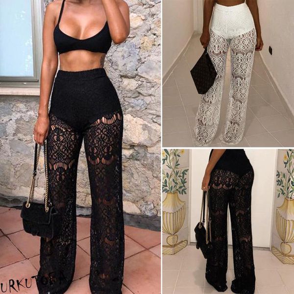 women's pants & capris fashion sheer high waist casual wide leg long trousers leggings female party lace hollow out summer, Black;white
women's pants & capris fashion sheer high waist casual wide leg long trousers leggings female party lace hollow out summer, Black;white
