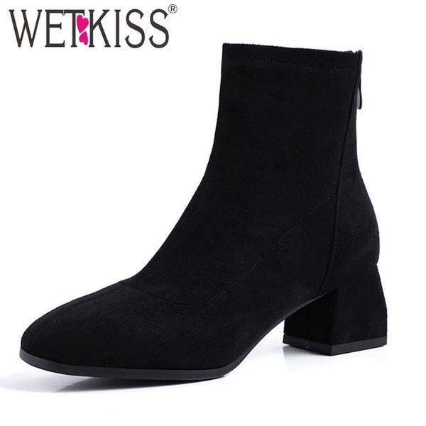 wetkiss chunky heel ankle boots women zipper flock bootie stretch square toe autumn boot ladies med heel shoes woman big size 43 210630, Black
wetkiss chunky heel ankle boots women zipper flock bootie stretch square toe autumn boot ladies med heel shoes woman big size 43 210630, Black