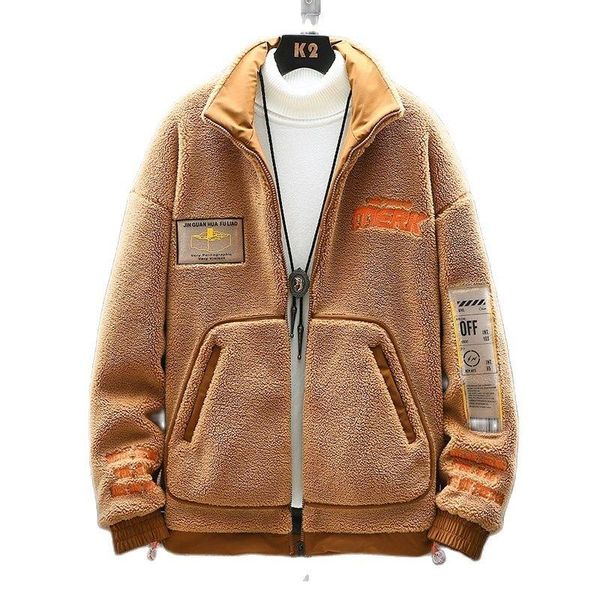 men's jackets 2021coated lapel covers of knitted or crocheted winter jacket fur wool thick warm cashmere streetwear, Black;brown
men's jackets 2021coated lapel covers of knitted or crocheted winter jacket fur wool thick warm cashmere streetwear, Black;brown
