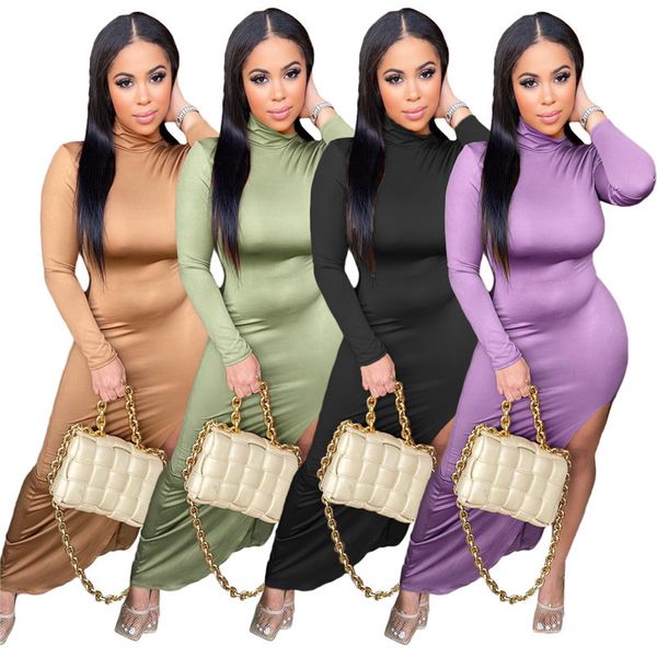 casual 2021 irregular womnes soild color bydcon dresses split high neck designer womens clothing, Black;gray
casual 2021 irregular womnes soild color bydcon dresses split high neck designer womens clothing, Black;gray