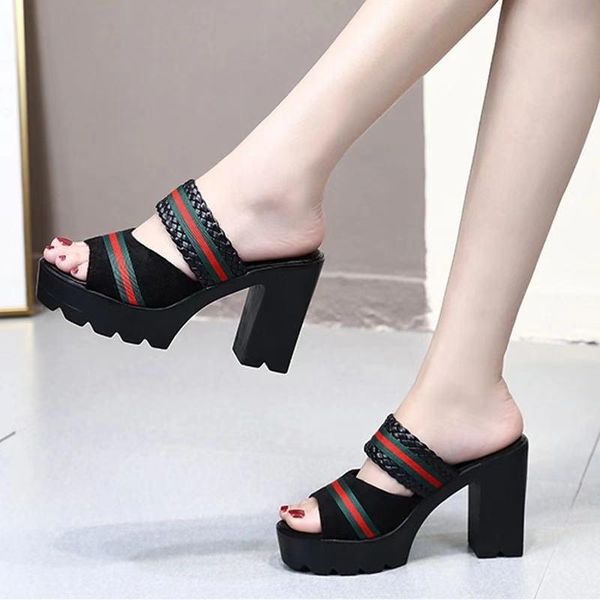 summer high-heeled slippers sandals women shoes fashion thick-heeled waterproof platform fish mouth women's 2021, Black
summer high-heeled slippers sandals women shoes fashion thick-heeled waterproof platform fish mouth women's 2021, Black