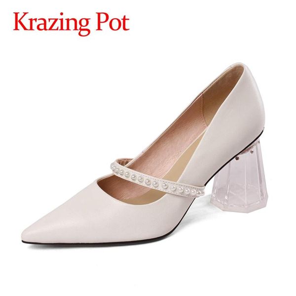 dress shoes krazing pot genuine leather pointed toe shallow high heels pearl transparent gentlewomen french romantic slip on women pumps l09, Black
dress shoes krazing pot genuine leather pointed toe shallow high heels pearl transparent gentlewomen french romantic slip on women pumps l09, Black