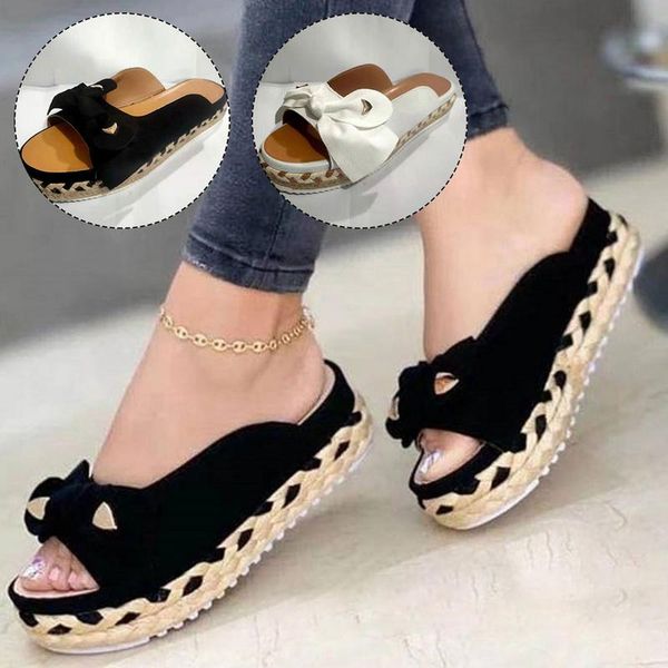 women sandals sweet bow-knot platform 2021 summer shoes woman wedges heels sandalias mujer peep toe flat slippers dress, Black
women sandals sweet bow-knot platform 2021 summer shoes woman wedges heels sandalias mujer peep toe flat slippers dress, Black