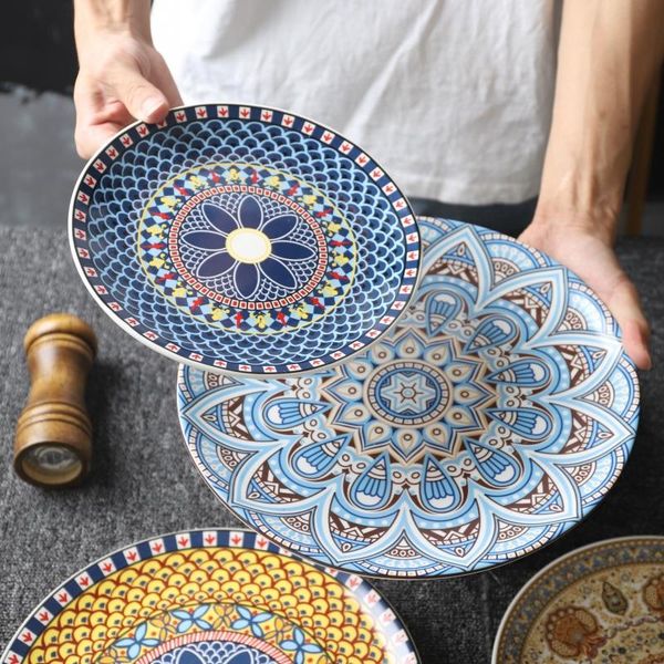 dishes & plates european-style ceramic tableware bohemian flat plate home hand-painted shallow dish and dessert creative pattern
dishes & plates european-style ceramic tableware bohemian flat plate home hand-painted shallow dish and dessert creative pattern