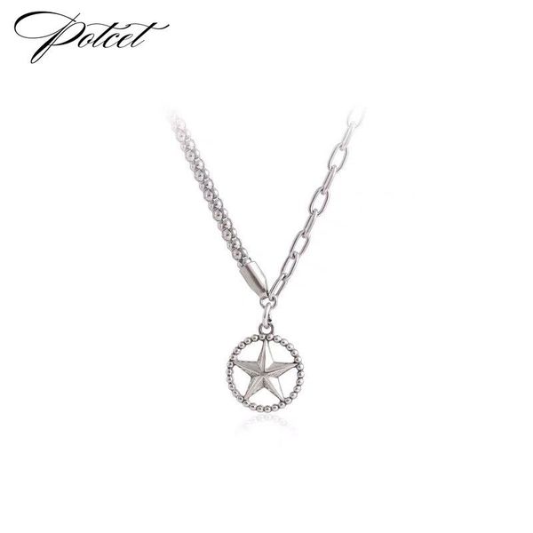 pendant necklaces potcet women's stainless steel star titanium necklace clavicle chain geometric fashion hip hop party jewelry, Silver
pendant necklaces potcet women's stainless steel star titanium necklace clavicle chain geometric fashion hip hop party jewelry, Silver