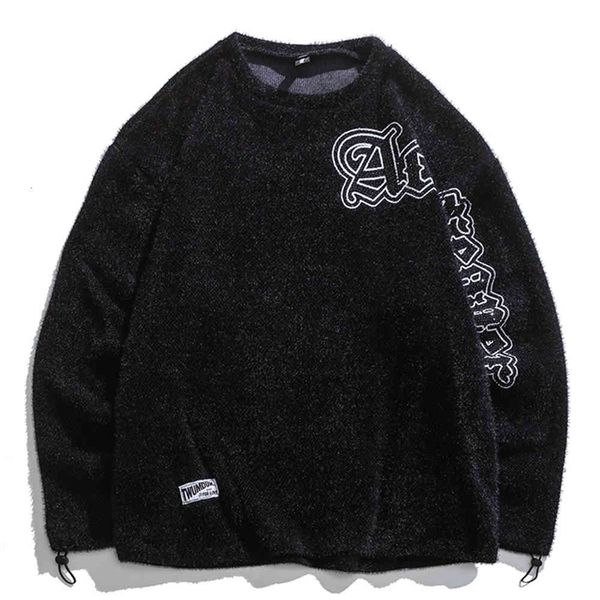 men's sweaters hip hop harajuku autumn casual hipster streetwear retro-printed sweater twwk, White;black
men's sweaters hip hop harajuku autumn casual hipster streetwear retro-printed sweater twwk, White;black