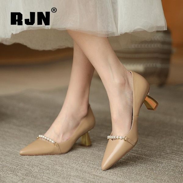dress shoes rjn 2021 spring women's pumps cow leather pointed toe strange style ladies pearl decoration shallow ro662, Black
dress shoes rjn 2021 spring women's pumps cow leather pointed toe strange style ladies pearl decoration shallow ro662, Black