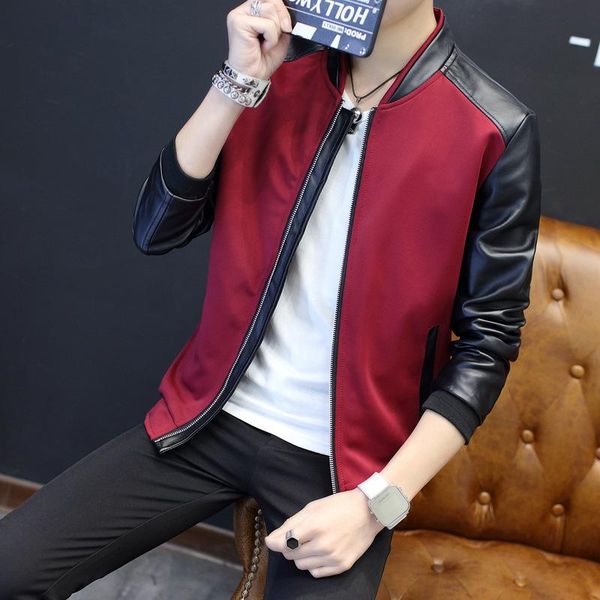men's jackets 2021 pu leather patchwork stand-up collar jacket youth casual color matching, Black;brown
men's jackets 2021 pu leather patchwork stand-up collar jacket youth casual color matching, Black;brown