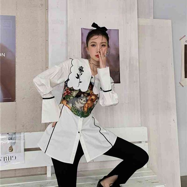 women's blouses & shirts embroidered sailor collar corset long sleeve white flare fashion women button up designer s9s1
women's blouses & shirts embroidered sailor collar corset long sleeve white flare fashion women button up designer s9s1