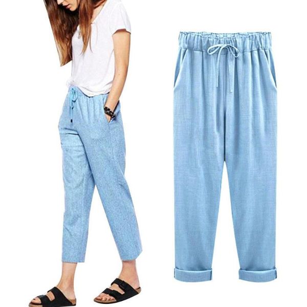 women's pants & capris s solid color cotton linen cropped trousers loose women drawstring harem, Black;white
women's pants & capris s solid color cotton linen cropped trousers loose women drawstring harem, Black;white