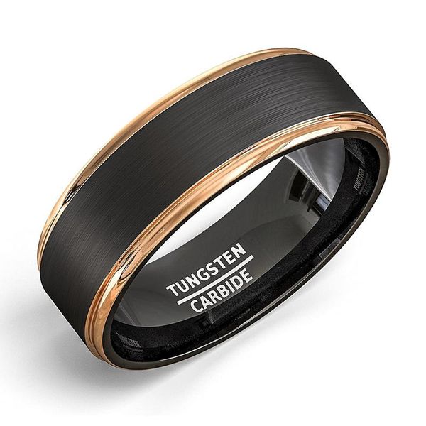 fashion 8mm tungsten carbide ring rose gold black brushed wedding band men's for party jewelry accessories rings, Slivery;golden
fashion 8mm tungsten carbide ring rose gold black brushed wedding band men's for party jewelry accessories rings, Slivery;golden
