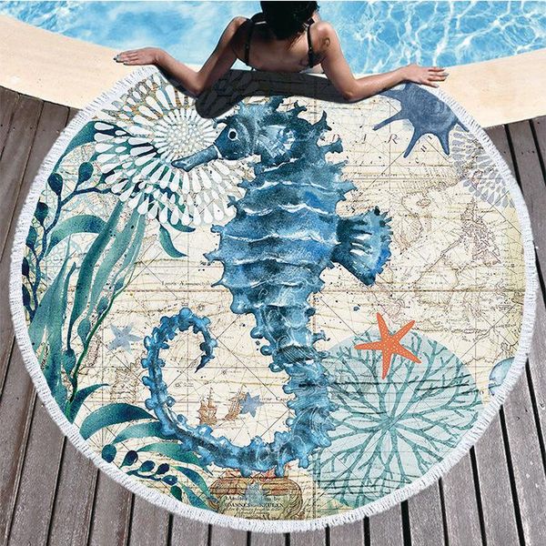 beach towel round mat ocean pattern fashionable 150*150cm microfiber tapestry tassel bath swimming blanket cover-ups
beach towel round mat ocean pattern fashionable 150*150cm microfiber tapestry tassel bath swimming blanket cover-ups