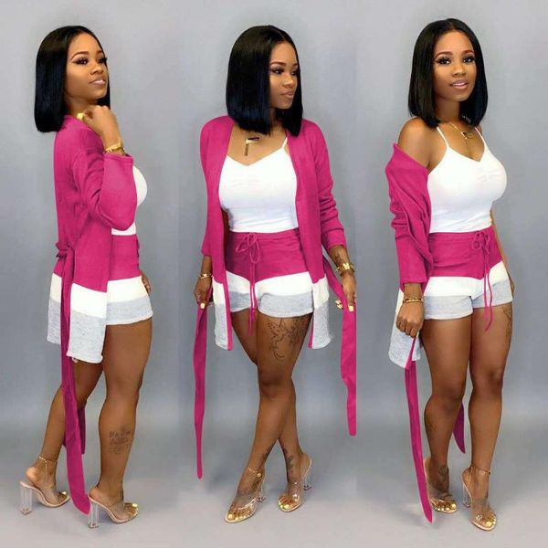 women's tracksuits cashmere tracksuit color block two piece short sets long sleeve open stitch and high waist drawstring shorts fall wi, Gray
women's tracksuits cashmere tracksuit color block two piece short sets long sleeve open stitch and high waist drawstring shorts fall wi, Gray