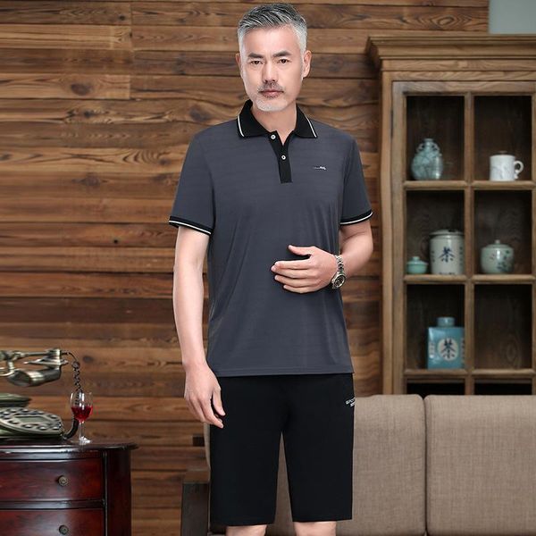 men's tracksuits middle-aged and elderly sports suit summer ice silk short sleeve shorts casual father's day clothes dad wear, Gray
men's tracksuits middle-aged and elderly sports suit summer ice silk short sleeve shorts casual father's day clothes dad wear, Gray