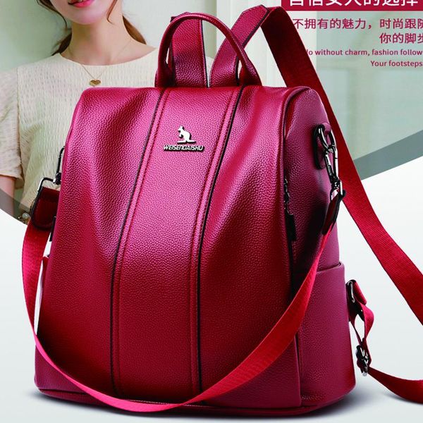 school bags 2021 fashion casual women backpack vintage pu leather female bagpack lady anti theft rucksack large capacity waterproof mochila
school bags 2021 fashion casual women backpack vintage pu leather female bagpack lady anti theft rucksack large capacity waterproof mochila