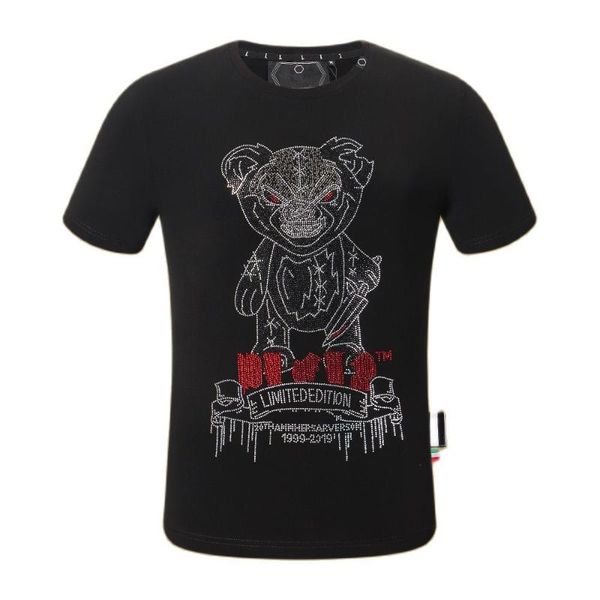 men's polos -brand tshirt casual short-sleeved tees pp rhinestone killer teddy bear summer stylet shirt mens hight quality, White;black
men's polos -brand tshirt casual short-sleeved tees pp rhinestone killer teddy bear summer stylet shirt mens hight quality, White;black