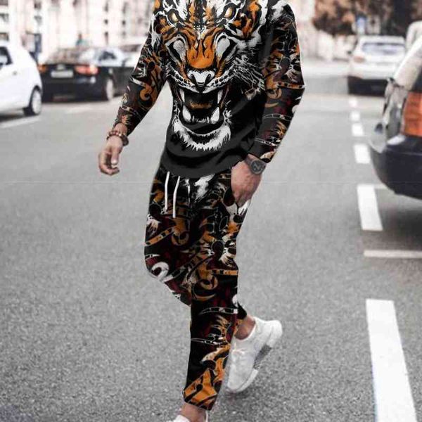 2021 fashion trend long sleeve round neck autumn men's and women's leisure sports tiger head 3d sweater set, Gray
2021 fashion trend long sleeve round neck autumn men's and women's leisure sports tiger head 3d sweater set, Gray