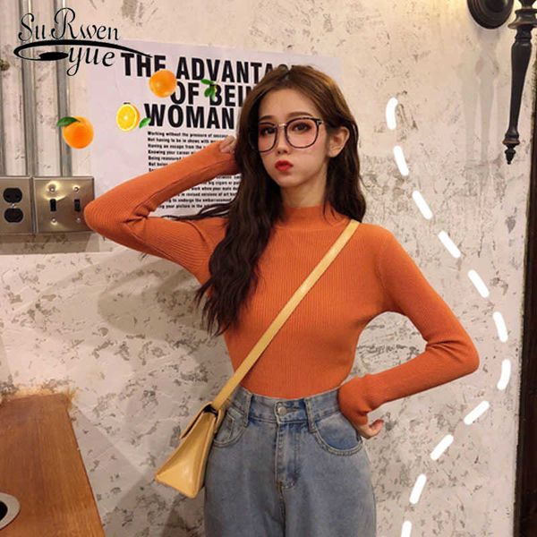 turtleneck knit sweater women autumn wild korean pullover long sleeve winter clothes women slim office lady sweaters 10761 210527, White;black
turtleneck knit sweater women autumn wild korean pullover long sleeve winter clothes women slim office lady sweaters 10761 210527, White;black