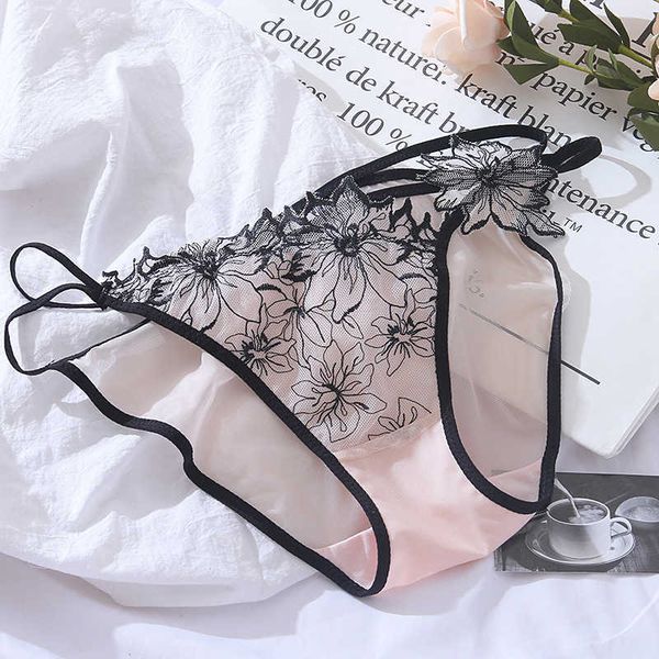 new lace embroidered underwear flower mesh transparent hollow alring low waist women's briefs, White;black
new lace embroidered underwear flower mesh transparent hollow alring low waist women's briefs, White;black