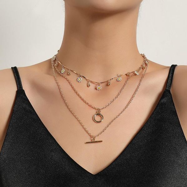 pendant necklaces trending fashion daisy flower geometric necklace for women vintage multilayer clavicle jewelry gift, Silver
pendant necklaces trending fashion daisy flower geometric necklace for women vintage multilayer clavicle jewelry gift, Silver