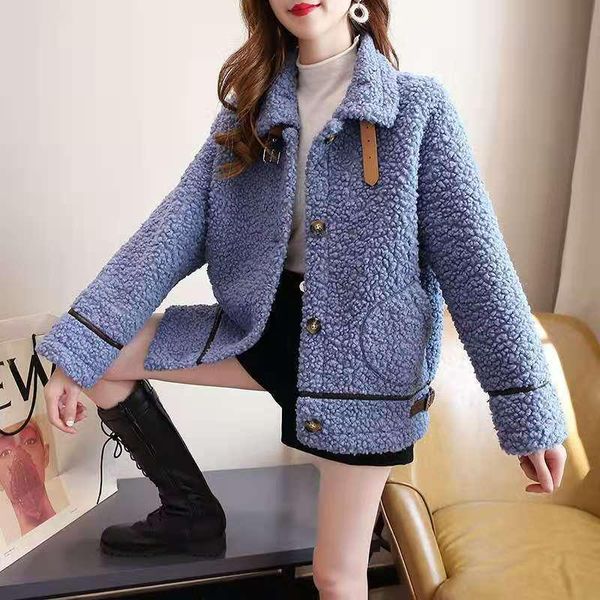 women's fur & faux women coat 2021 autumn winter long sleeve warm fashion elegant soft lambswool jacket overcoat casual outerwear, Black
women's fur & faux women coat 2021 autumn winter long sleeve warm fashion elegant soft lambswool jacket overcoat casual outerwear, Black