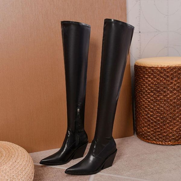 boots women's cowboy thigh high heels female shoes boots-women zipper denim over-the-knee med elegant ladies stoc, Black
boots women's cowboy thigh high heels female shoes boots-women zipper denim over-the-knee med elegant ladies stoc, Black