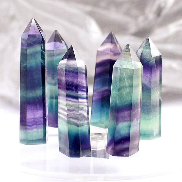 decorative objects & figurines 1pcs natural colorful fluorite prism stone crystal pillar mineral specimens home furnishings decoration g
decorative objects & figurines 1pcs natural colorful fluorite prism stone crystal pillar mineral specimens home furnishings decoration g