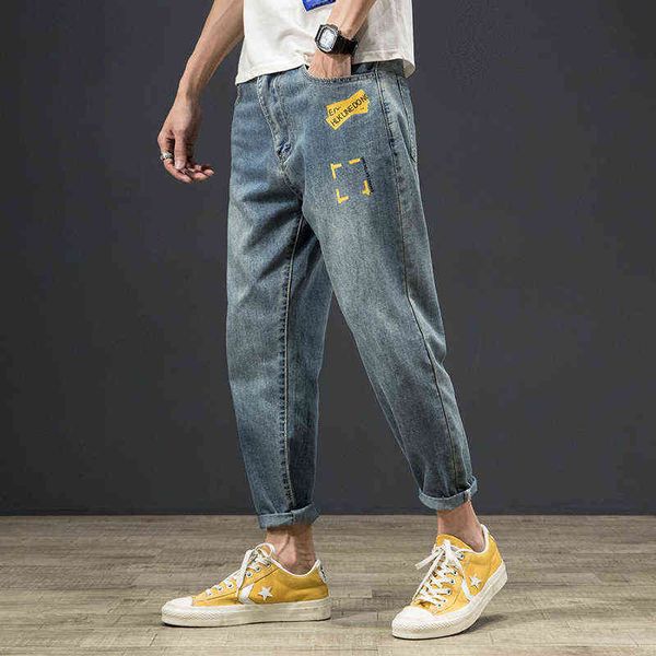 men's jeans fashion brand loose denim harlan 2021 spring and summer nine point jeans fashion personalized men's pants, Blue
men's jeans fashion brand loose denim harlan 2021 spring and summer nine point jeans fashion personalized men's pants, Blue