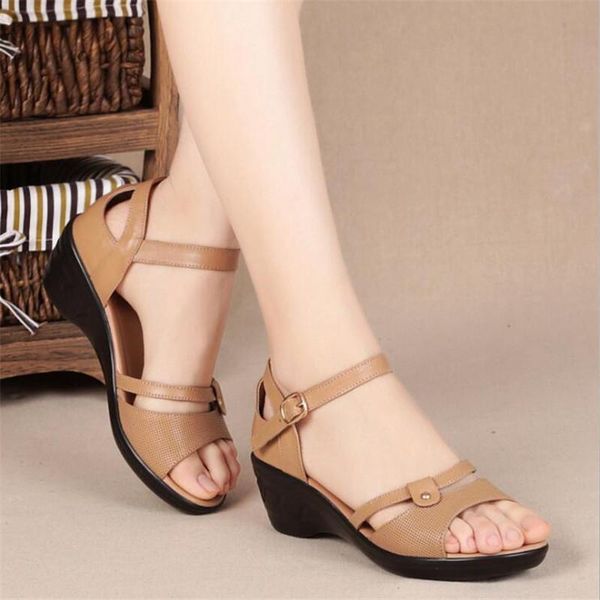 dress shoes summer peep toe sandals cowhide comfortable thick high heel soft leather for women big size, Black
dress shoes summer peep toe sandals cowhide comfortable thick high heel soft leather for women big size, Black