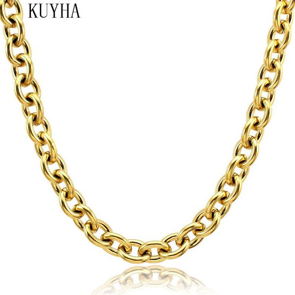 chains fasion necklace jewelry gold round thick link chain stainless steel necklaces party anniversary for women men, Silver
chains fasion necklace jewelry gold round thick link chain stainless steel necklaces party anniversary for women men, Silver