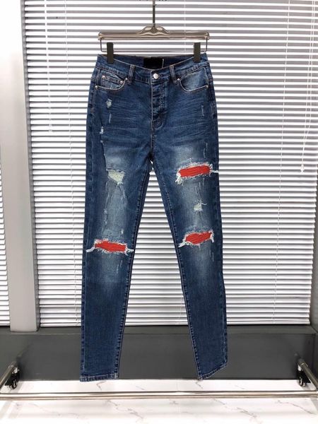 men's jeans version high correct street blue collage red leather double knee hole knife cut casual slim trousers man
men's jeans version high correct street blue collage red leather double knee hole knife cut casual slim trousers man