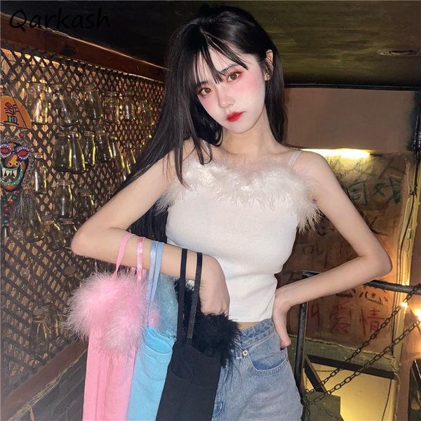 women's tanks & camis camisole women kawaii summer mujer ins casual crops simple chic stretchy feminine streetwear harajuku sweet slim, White
women's tanks & camis camisole women kawaii summer mujer ins casual crops simple chic stretchy feminine streetwear harajuku sweet slim, White