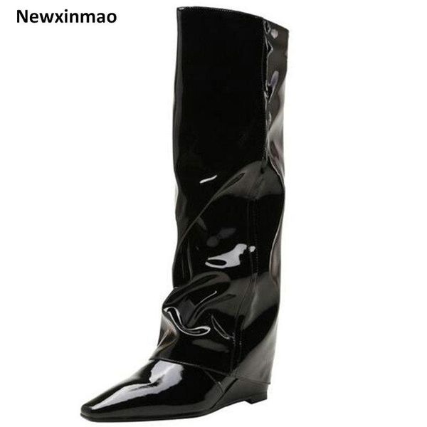 boots genuine leather high heels 2021 autumn winter square toe knee band design night club shoes woman, Black
boots genuine leather high heels 2021 autumn winter square toe knee band design night club shoes woman, Black