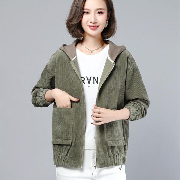 autumn women jackets corduroy coat streetwear hooded causal windbreaker female zippers jacket outerwear plus size p689 women's, Black;brown
autumn women jackets corduroy coat streetwear hooded causal windbreaker female zippers jacket outerwear plus size p689 women's, Black;brown