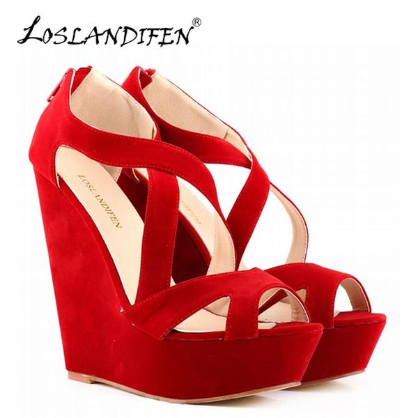 women pumps peep toe flock high heels shoes wedges platform woman office wedding 391-10ve dress, Black
women pumps peep toe flock high heels shoes wedges platform woman office wedding 391-10ve dress, Black