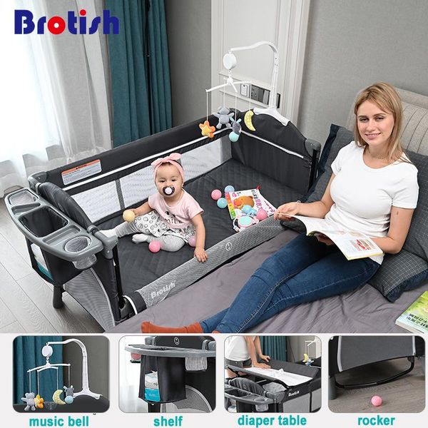 brotish born multifunctional crib stitching bed, cradle game portable folding easy to travel baby cribs
brotish born multifunctional crib stitching bed, cradle game portable folding easy to travel baby cribs