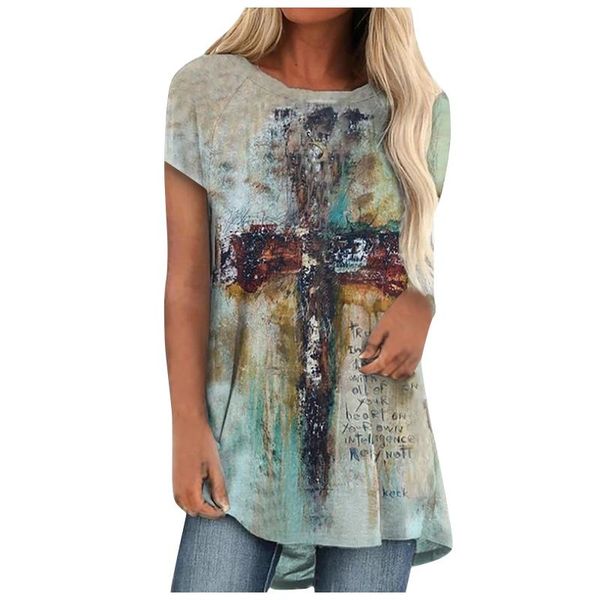 women's t-shirt harajuku oil painting cross printed casual summer short sleeve o-neck arrival creative #t1g, White
women's t-shirt harajuku oil painting cross printed casual summer short sleeve o-neck arrival creative #t1g, White