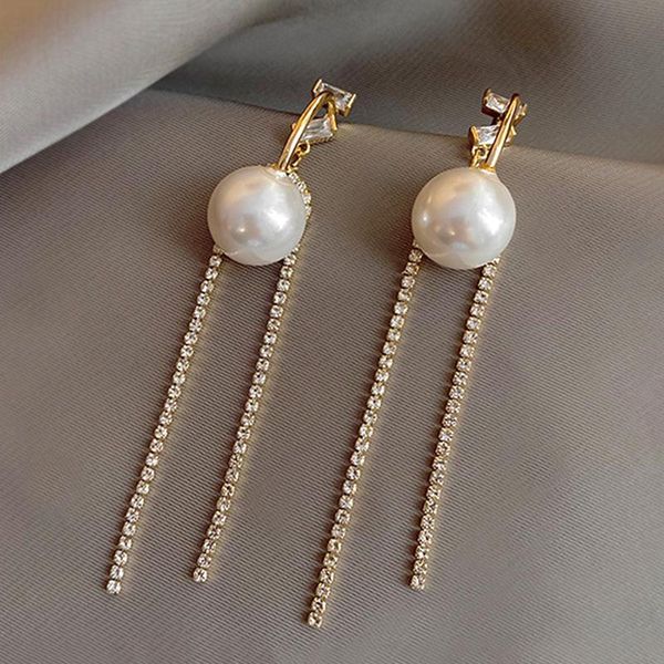 dangle & chandelier trendy exquisite pearl tassel rhinestone earrings for women jewelry bling zircon s925 needle party gift, Silver
dangle & chandelier trendy exquisite pearl tassel rhinestone earrings for women jewelry bling zircon s925 needle party gift, Silver