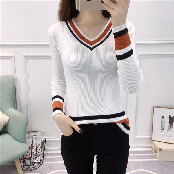women casual autumn striped crochet sweater fashion knitted pullovers winter white black warm clothes
women casual autumn striped crochet sweater fashion knitted pullovers winter white black warm clothes