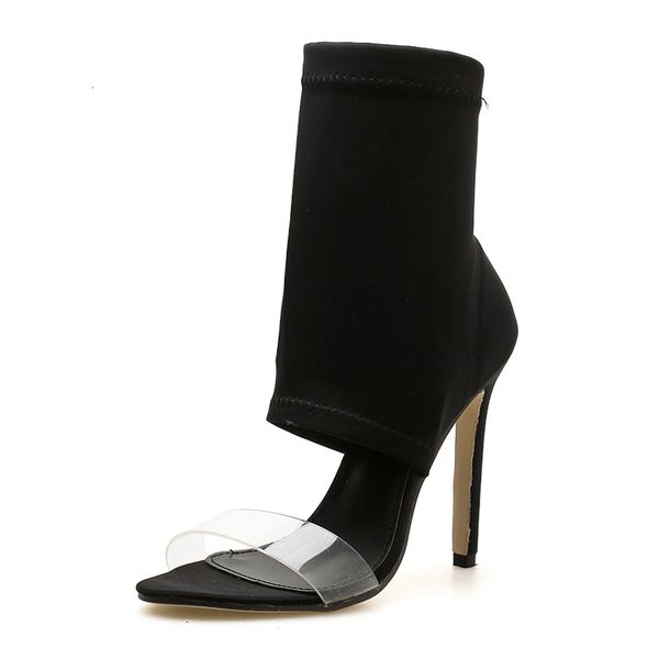 dress shoes botas femininas de tecido stretch, salto stiletto transparente com corte em pvc, sandálias curtas do aberto, dropship nuqq, Black
dress shoes botas femininas de tecido stretch, salto stiletto transparente com corte em pvc, sandálias curtas do aberto, dropship nuqq, Black