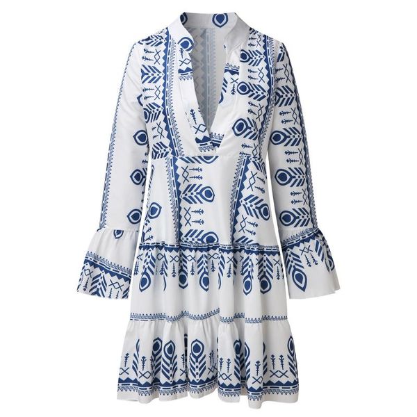 women's swimwear women summer floral print dress holiday style bohemian v-neck boho vestidos 2021 the, White;black
women's swimwear women summer floral print dress holiday style bohemian v-neck boho vestidos 2021 the, White;black