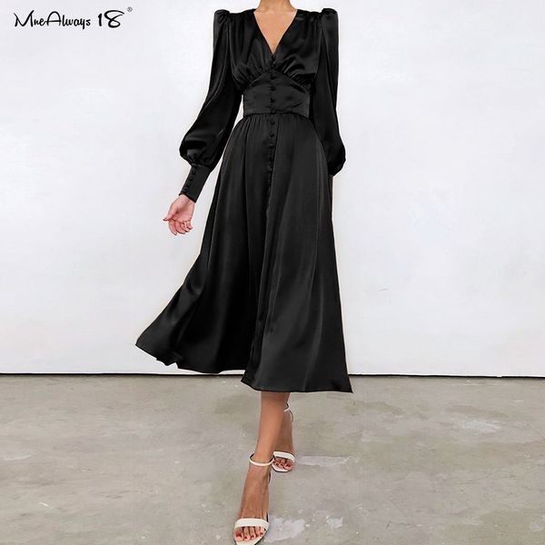 mnealways18 puff sleeve vintage satin midi dress women v-neck party pleated dress black elegant bodycon dress ladies chic ruched, Black;gray
mnealways18 puff sleeve vintage satin midi dress women v-neck party pleated dress black elegant bodycon dress ladies chic ruched, Black;gray
