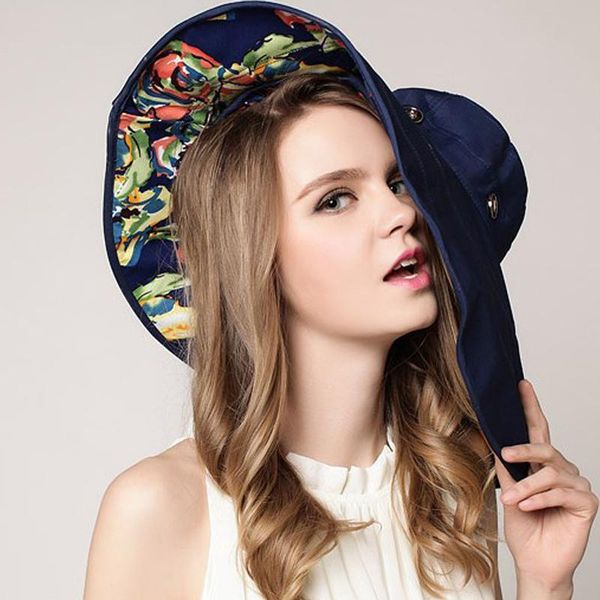 wide brim hats womens summer cotton sun hat big floppy foldable vacation beach cap outdoor caps floral dot female uv protection, Blue;gray
wide brim hats womens summer cotton sun hat big floppy foldable vacation beach cap outdoor caps floral dot female uv protection, Blue;gray