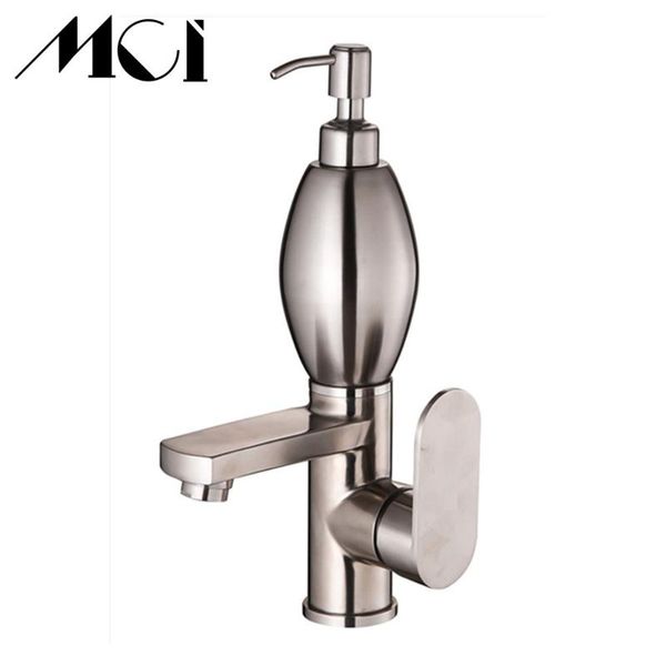 bathroom sink faucets 304 stainless steel brushed single hole mixer tap frap and cold water wash basin faucet +abs liquid soap dispensers mc
bathroom sink faucets 304 stainless steel brushed single hole mixer tap frap and cold water wash basin faucet +abs liquid soap dispensers mc