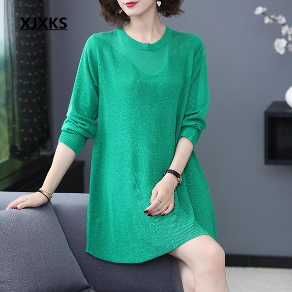 casual dresses xjxks 2021 spring solid-color all-match women dress comfortable cashmere knitted long sweater pullover, Black;gray
casual dresses xjxks 2021 spring solid-color all-match women dress comfortable cashmere knitted long sweater pullover, Black;gray