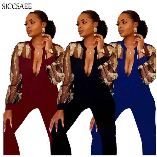 women's jumpsuits & rompers feathers embroidery see through mesh patchwork elegant for women 2021 wide leg long pants button front over, Black;white
women's jumpsuits & rompers feathers embroidery see through mesh patchwork elegant for women 2021 wide leg long pants button front over, Black;white