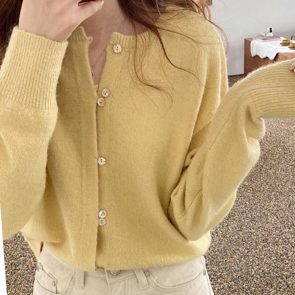women's knits & tees limiguyue autumn gentle multi-button soft outwear round neck knitted cardigan women sweater knitwear vintage crop, White
women's knits & tees limiguyue autumn gentle multi-button soft outwear round neck knitted cardigan women sweater knitwear vintage crop, White
