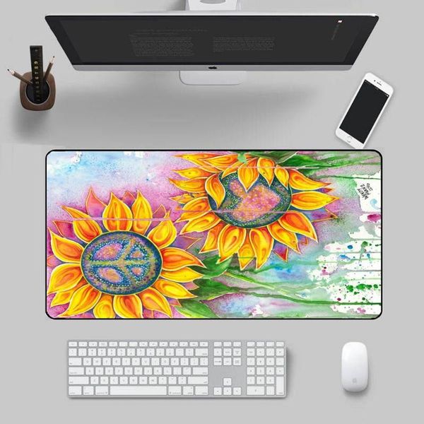 mouse pads & wrist rests peace and love sunflowers pad gaming large non-slip desk mat for office/home
mouse pads & wrist rests peace and love sunflowers pad gaming large non-slip desk mat for office/home