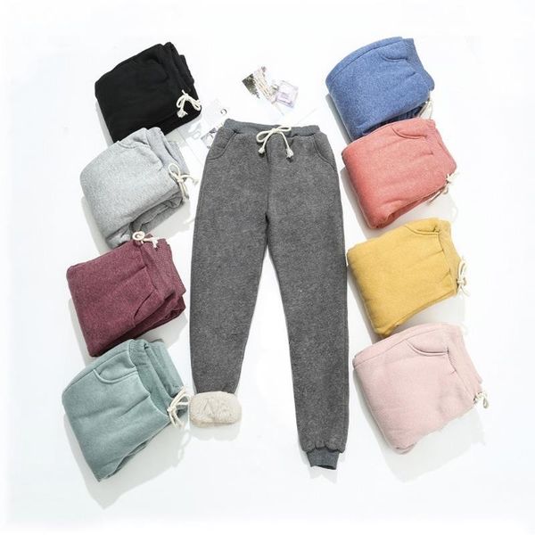 autumn winter fleece sweatpants womens capri trousers casual thick velvet loose cashmere tracksuit pants, Black;white
autumn winter fleece sweatpants womens capri trousers casual thick velvet loose cashmere tracksuit pants, Black;white
